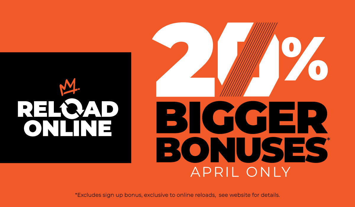 20% Bigger Bonuses Online in April