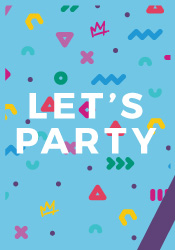 Blue Party Invite